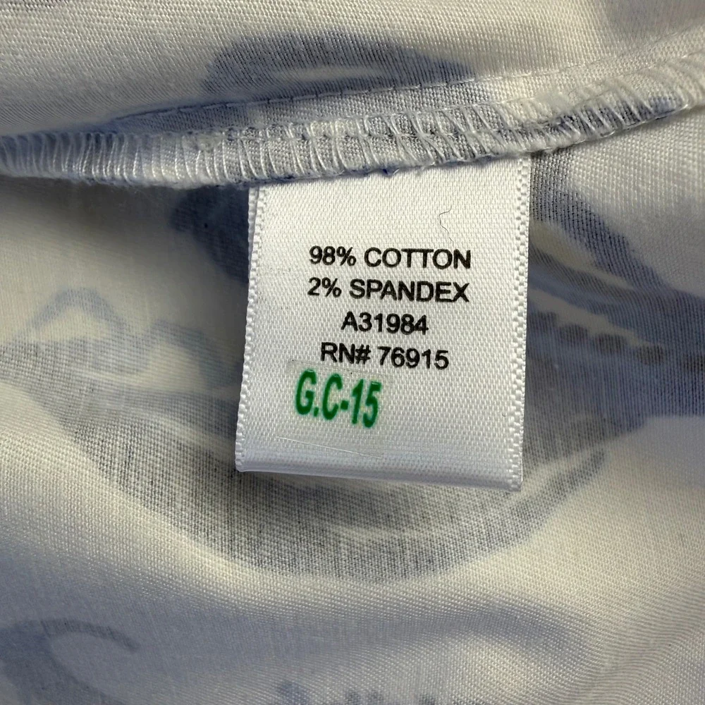 Appleseeds Blue White Paisley Ruffle Trim Open Front Jacket Womens Plus 3X - Picture 4 of 9